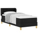 Pat cu arcuri cu saltea cu headboard Negru 80 x 200 cm țesătură - WALTI WALTI