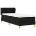 Pat cu arcuri cu saltea cu headboard Negru 80 x 200 cm țesătură - WALTI WALTI