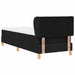 Pat cu arcuri cu saltea cu headboard Negru 80 x 200 cm țesătură - WALTI WALTI