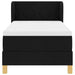 Pat cu arcuri cu saltea cu headboard Negru 80 x 200 cm țesătură - WALTI WALTI