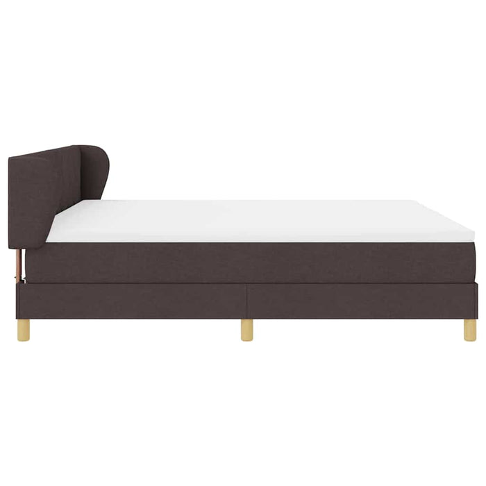Pat cu arcuri cu headboard Maro închis 180 x 200 cm țesătură - WALTI WALTI