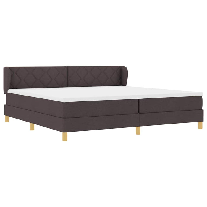 Pat cu arcuri cu saltea Maro închis 200 x 200 cm țesătură - WALTI WALTI