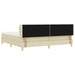 Pat cu arcuri cu saltea cu headboard Crem 200 x 200 cm țesătură - WALTI WALTI