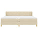 Pat cu arcuri cu saltea cu headboard Crem 200 x 200 cm țesătură - WALTI WALTI