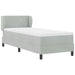 Pat cu arcuri cu saltea Gri deschis 80 x 200 cm Catifea - WALTI WALTI