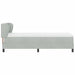 Pat cu arcuri cu saltea Gri deschis 80 x 200 cm Catifea - WALTI WALTI