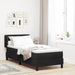 Pat cu arcuri cu saltea cu headboard Negru 80 x 200 cm Catifea - WALTI WALTI