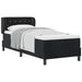 Pat cu arcuri cu saltea cu headboard Negru 80 x 200 cm Catifea - WALTI WALTI