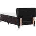 Pat cu arcuri cu saltea cu headboard Negru 80 x 200 cm Catifea - WALTI WALTI