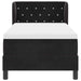 Pat cu arcuri cu saltea cu headboard Negru 80 x 200 cm Catifea - WALTI WALTI