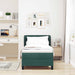 Pat cu arcuri cu headboard Verde închis 80 x 200 cm Catifea - WALTI WALTI