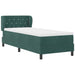 Pat cu arcuri cu headboard Verde închis 80 x 200 cm Catifea - WALTI WALTI