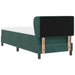 Pat cu arcuri cu headboard Verde închis 80 x 200 cm Catifea - WALTI WALTI