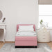 Pat cu arcuri cu saltea cu headboard Roz 80 x 200 cm Catifea - WALTI WALTI