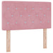 Pat cu arcuri cu saltea cu headboard Roz 80 x 200 cm Catifea - WALTI WALTI