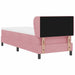 Pat cu arcuri cu saltea cu headboard Roz 80 x 200 cm Catifea - WALTI WALTI
