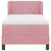 Pat cu arcuri cu saltea cu headboard Roz 80 x 200 cm Catifea - WALTI WALTI