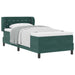 Pat cu arcuri cu headboard Verde închis 90 x 190 cm Catifea - WALTI WALTI