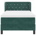 Pat cu arcuri cu headboard Verde închis 90 x 190 cm Catifea - WALTI WALTI