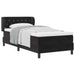 Pat cu arcuri cu saltea cu headboard Negru 90 x 200 cm Catifea - WALTI WALTI