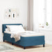 Pat cu arcuri cu saltea Albastru închis 90 x 200 cm Catifea - WALTI WALTI