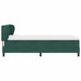 Pat cu arcuri cu headboard Verde închis 100 x 200 cm Catifea - WALTI WALTI