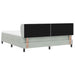 Pat cu arcuri cu headboard Gri deschis 180 x 200 cm Catifea - WALTI WALTI