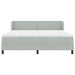 Pat cu arcuri cu headboard Gri deschis 180 x 200 cm Catifea - WALTI WALTI