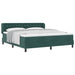 Pat cu arcuri cu headboard Verde închis 180 x 200 cm Catifea - WALTI WALTI