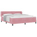 Pat cu arcuri cu saltea cu headboard Roz 180 x 200 cm Catifea - WALTI WALTI