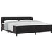Pat cu arcuri cu saltea cu headboard Negru 200 x 200 cm Catifea - WALTI WALTI