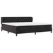 Pat cu arcuri cu saltea cu headboard Negru 200 x 200 cm Catifea - WALTI WALTI