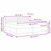 Pat cu arcuri cu saltea cu headboard Negru 200 x 200 cm Catifea - WALTI WALTI