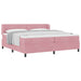 Pat cu arcuri cu headboard Roz 200 x 200 cm Catifea - WALTI WALTI