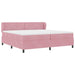 Pat cu arcuri cu headboard Roz 200 x 200 cm Catifea - WALTI WALTI