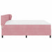 Pat cu arcuri cu headboard Roz 200 x 200 cm Catifea - WALTI WALTI