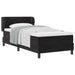 Pat cu arcuri cu saltea cu headboard Negru 80 x 200 cm Catifea - WALTI WALTI