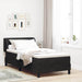 Pat cu arcuri cu saltea cu headboard Negru 90 x 190 cm Catifea - WALTI WALTI