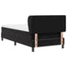 Pat cu arcuri cu saltea cu headboard Negru 90 x 190 cm Catifea - WALTI WALTI