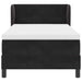 Pat cu arcuri cu saltea cu headboard Negru 90 x 200 cm Catifea - WALTI WALTI
