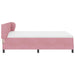 Pat cu arcuri cu saltea cu headboard Roz 140 x 190 cm Catifea - WALTI WALTI