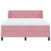 Pat cu arcuri cu saltea cu headboard Roz 140 x 200 cm Catifea - WALTI WALTI