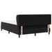Pat cu arcuri cu saltea cu headboard Negru 160 x 200 cm Catifea - WALTI WALTI
