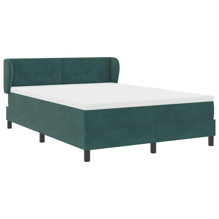 Pat cu arcuri cu saltea Verde închis 160 x 200 cm Catifea - WALTI WALTI