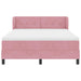 Pat cu arcuri cu saltea cu headboard Roz 160 x 200 cm Catifea - WALTI WALTI