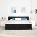Pat cu arcuri cu saltea cu headboard Negru 180 x 200 cm Catifea - WALTI WALTI