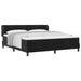 Pat cu arcuri cu saltea cu headboard Negru 180 x 200 cm Catifea - WALTI WALTI
