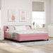 Pat cu arcuri cu saltea cu headboard Roz 180 x 200 cm Catifea - WALTI WALTI