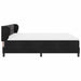 Pat cu arcuri cu saltea cu headboard Negru 200 x 200 cm Catifea - WALTI WALTI