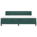 Pat cu arcuri cu headboard Verde închis 200 x 200 cm Catifea - WALTI WALTI